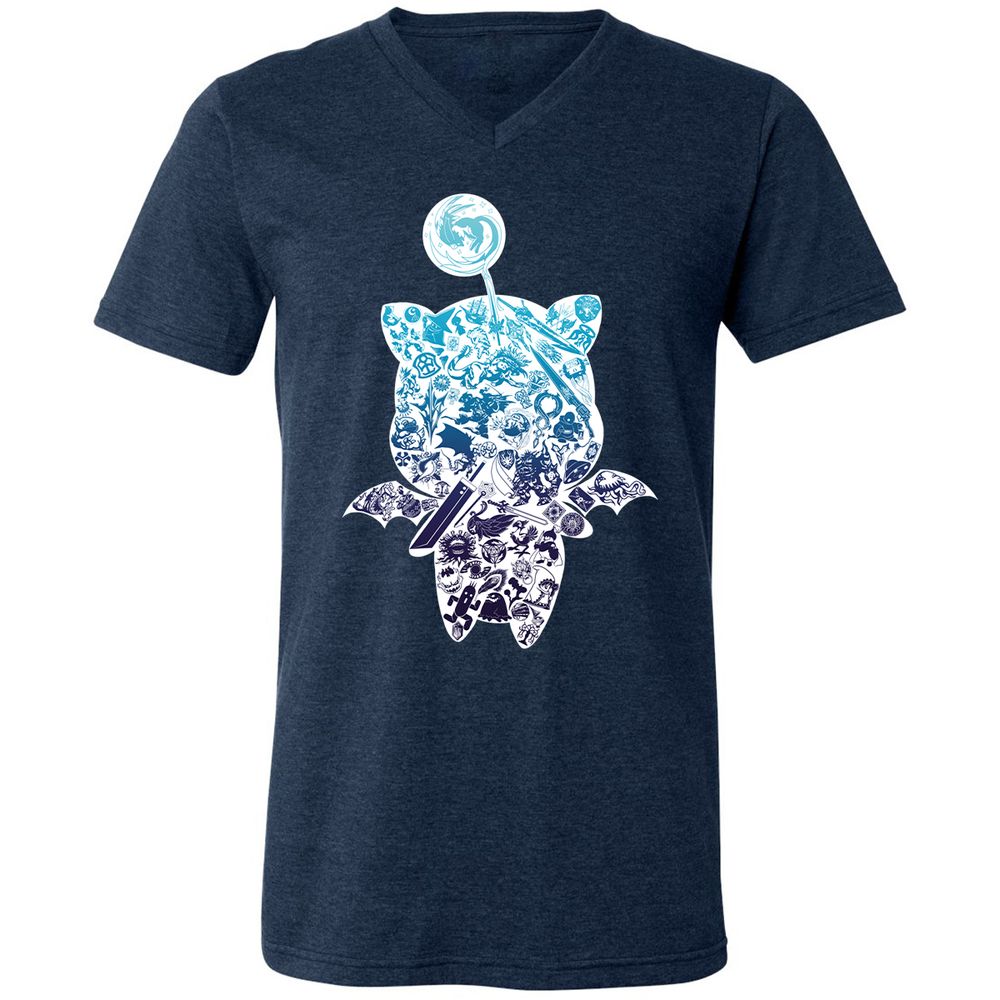 Unisex V-Neck T-Shirt - 427BNPML - Heather Navy - 15