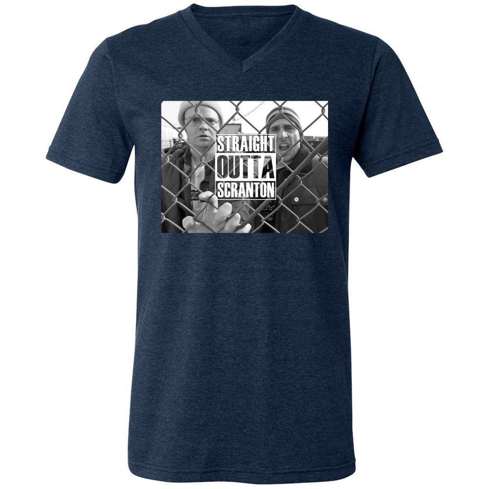 Unisex V-Neck T-Shirt - NP16N2D3 - Heather Navy - 15