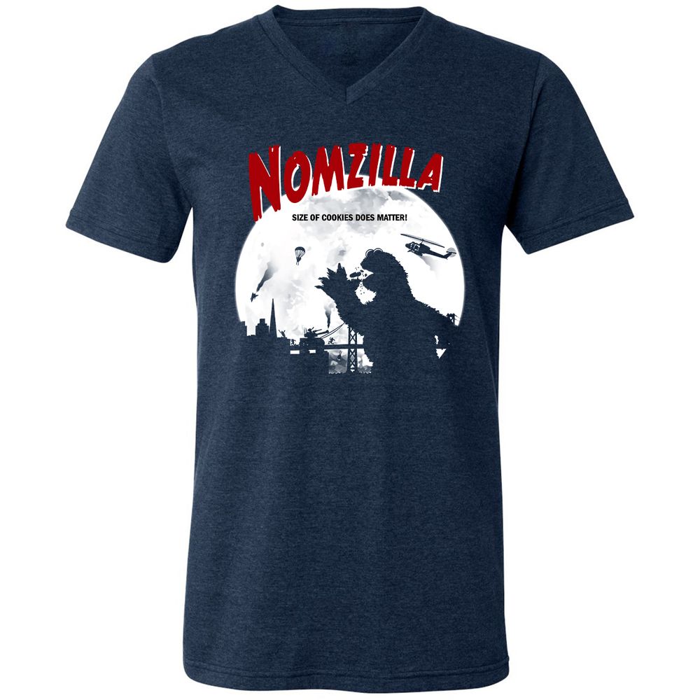 Unisex V-Neck T-Shirt - UZAR1VT5 - Heather Navy - 15
