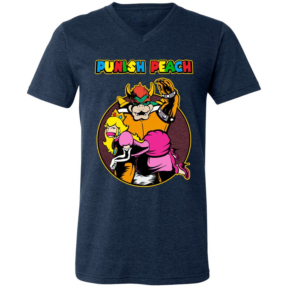 Unisex V-Neck T-Shirt - UPGXB19J - Heather Navy - 15