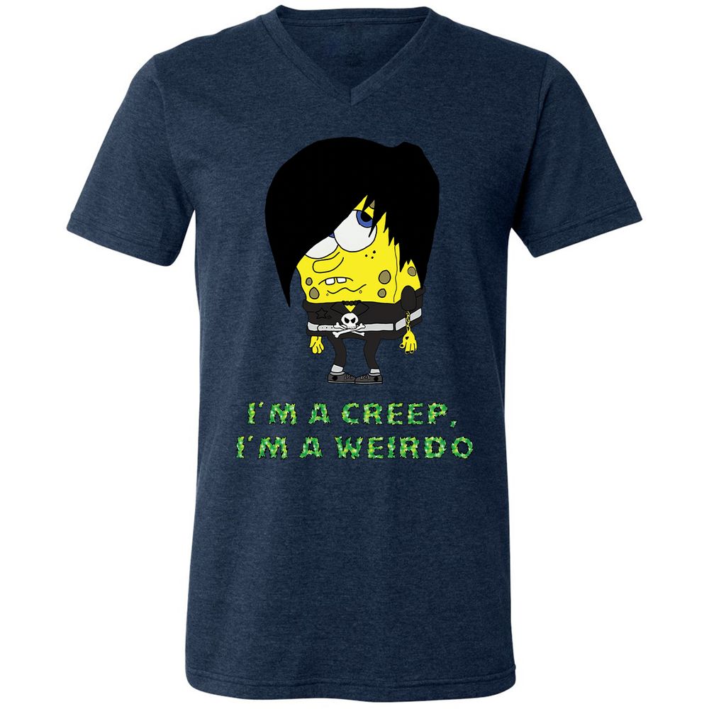 Unisex V-Neck T-Shirt - LCVV9YMR - Heather Navy - 15