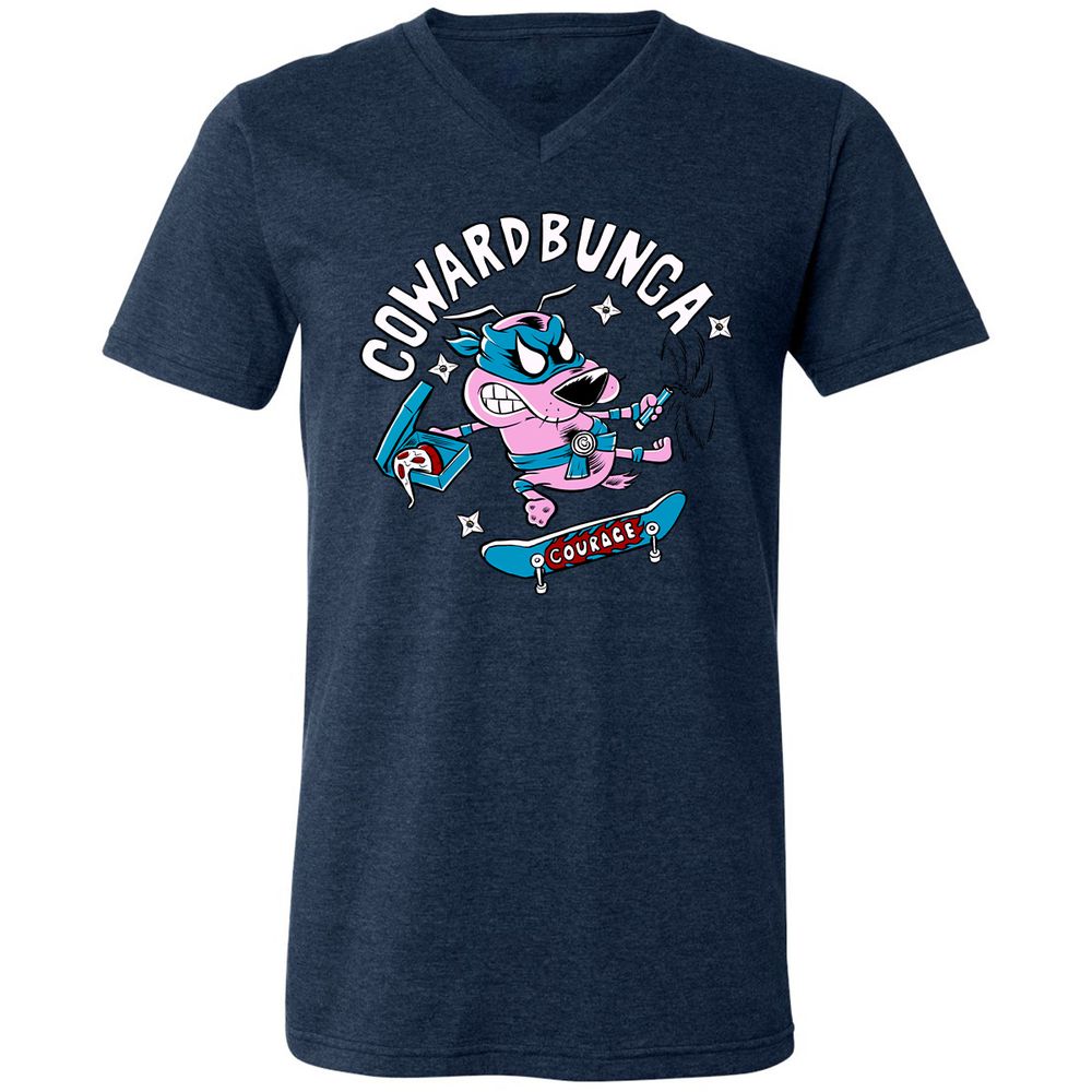 Unisex V-Neck T-Shirt - Y656W7PN - Heather Navy - 15