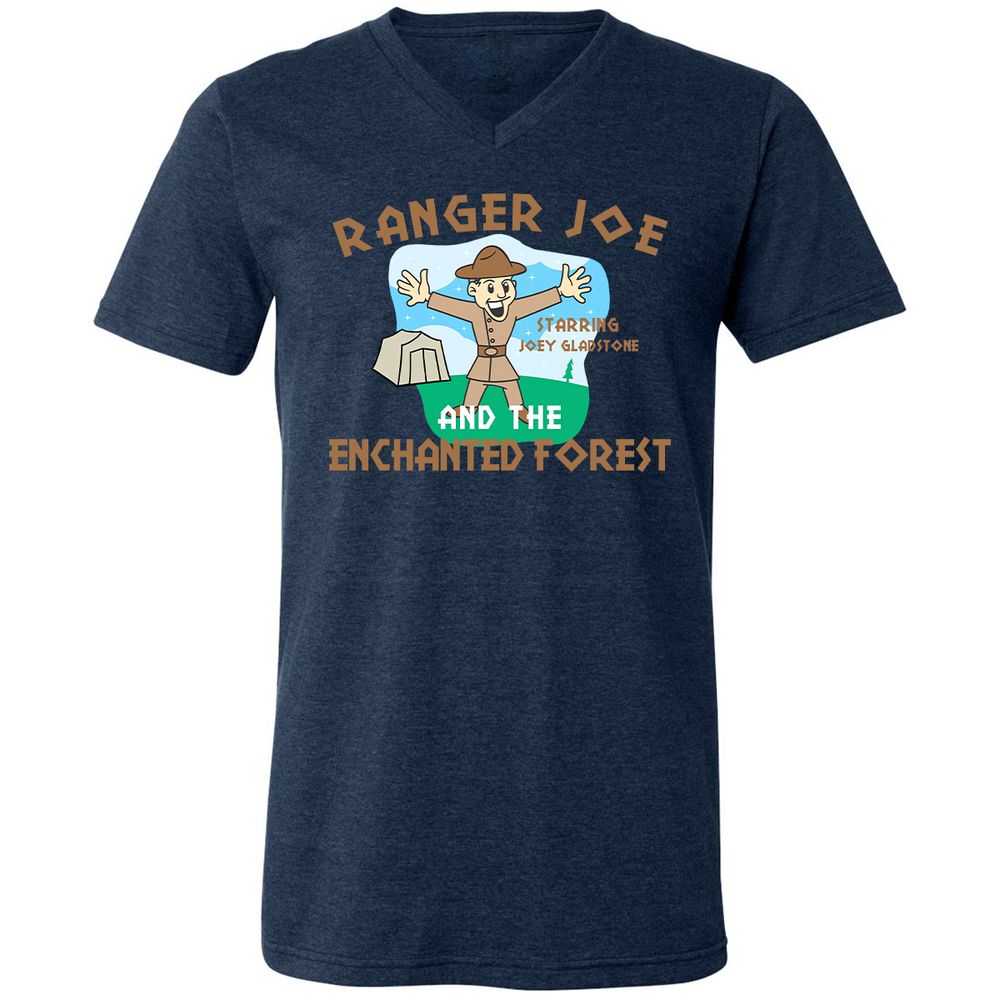 Unisex V-Neck T-Shirt - 2WXWT9WG - Heather Navy - 15