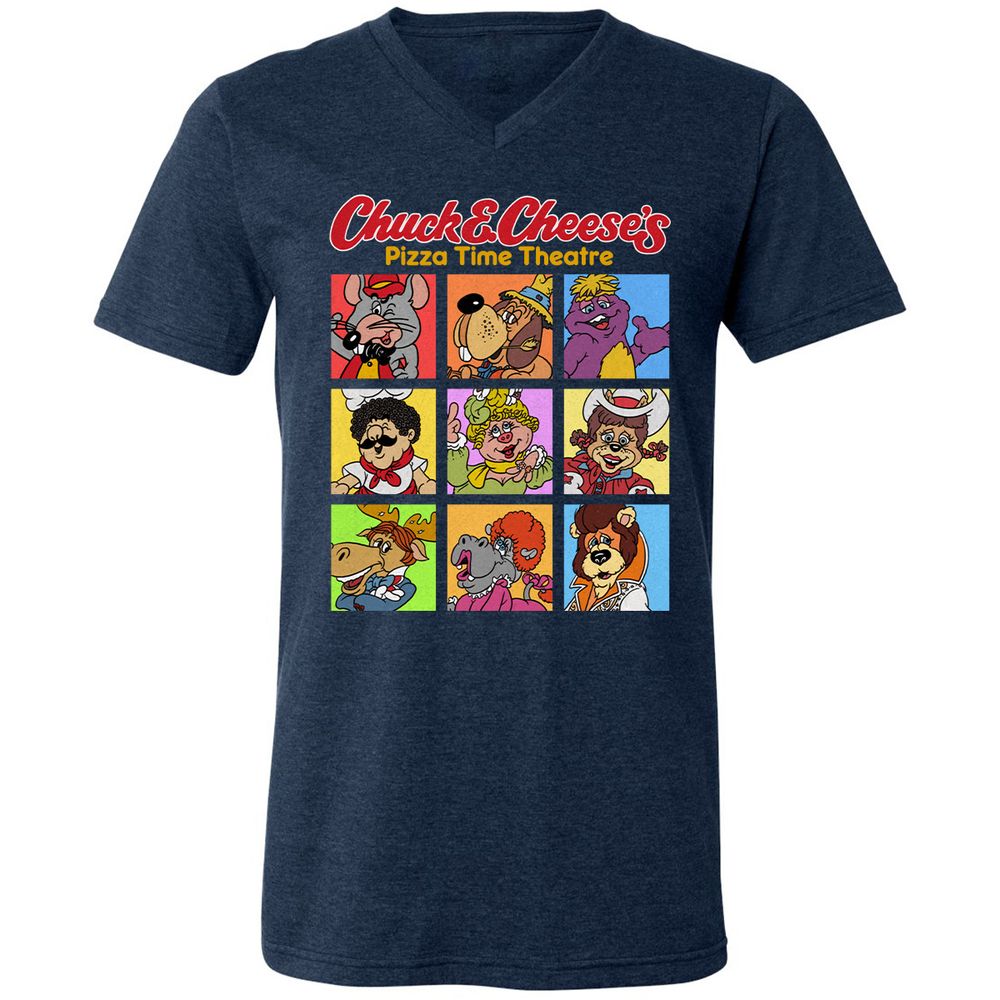 Unisex V-Neck T-Shirt - ARA9Y22D - Heather Navy - 15