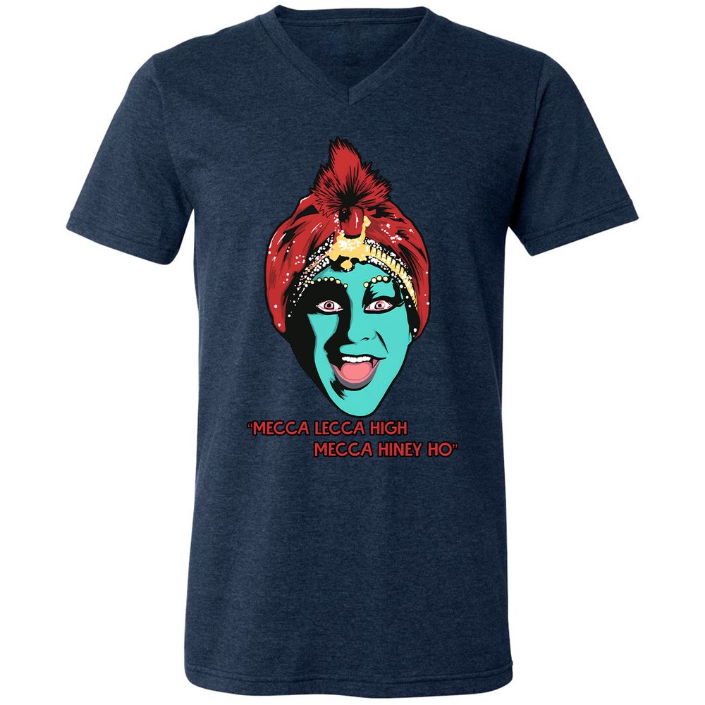 Unisex V-Neck T-Shirt - 3X583ZH3 - Heather Navy - 15