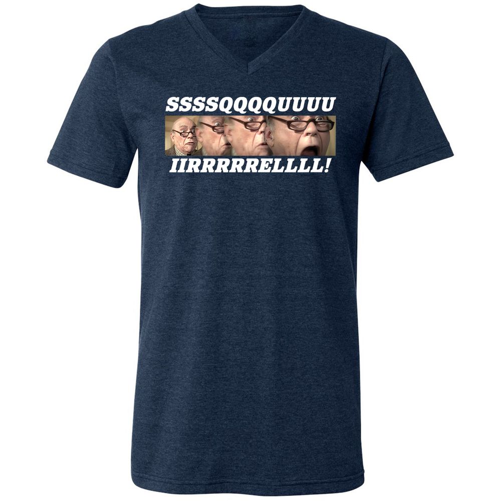 Unisex V-Neck T-Shirt - XFKQ9VVU - Heather Navy - 15