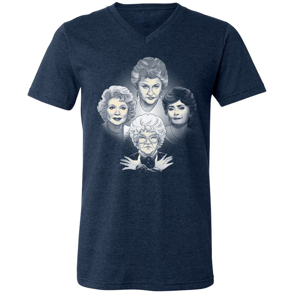 Unisex V-Neck T-Shirt - BH3LFBG5 - Heather Navy - 15