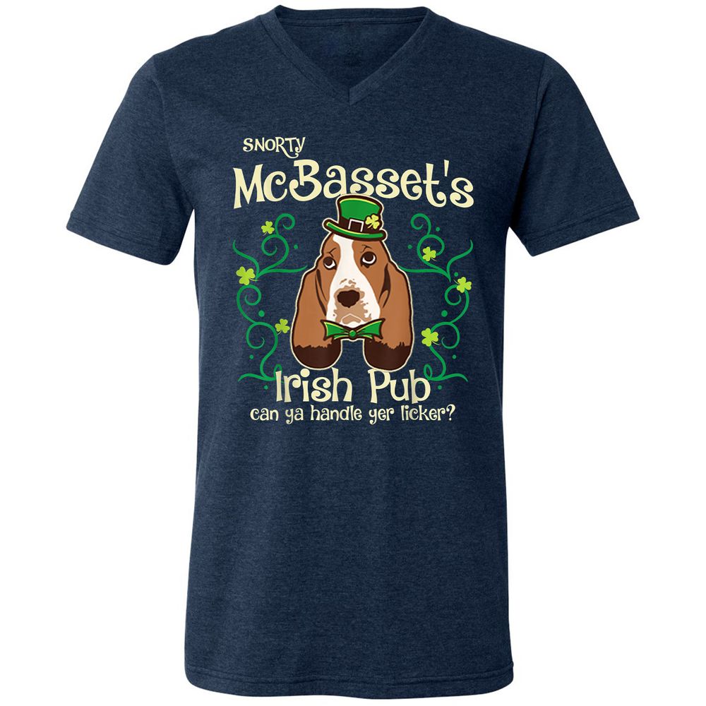 Unisex V-Neck T-Shirt - 9UGW7BHK - Heather Navy - 15