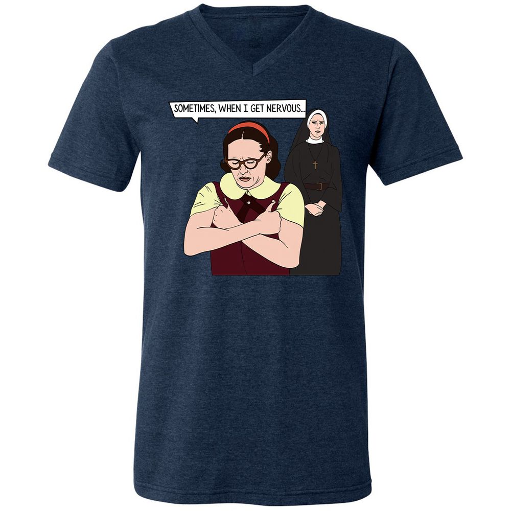 Unisex V-Neck T-Shirt - 276FPWN7 - Heather Navy - 15