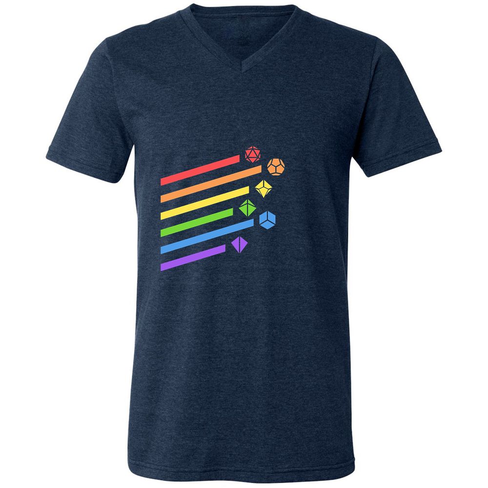 Unisex V-Neck T-Shirt - 3FU8XR7Z - Heather Navy - 15