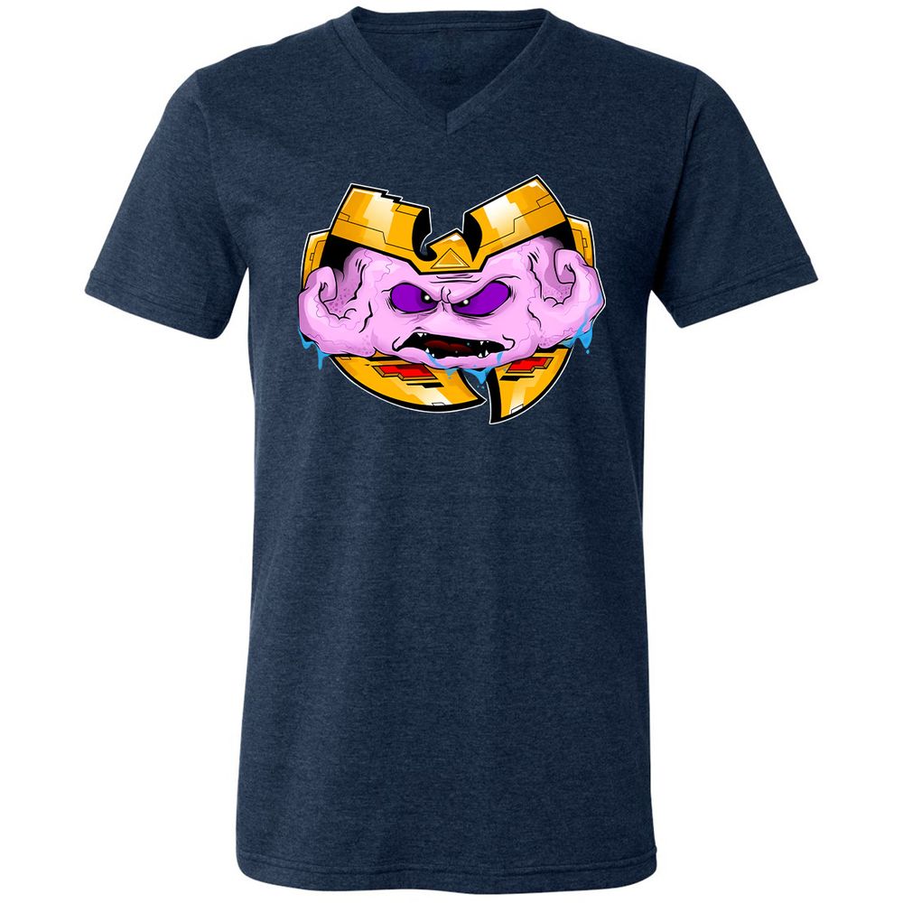 Unisex V-Neck T-Shirt - PJS7C3RV - Heather Navy - 15