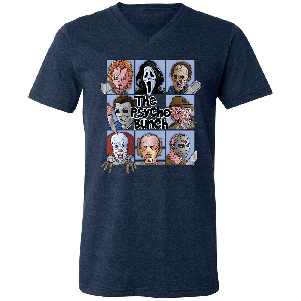 Unisex V-Neck T-Shirt - J45317TE - Heather Navy - 15