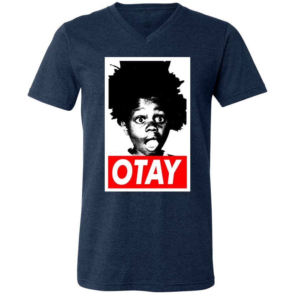 Unisex V-Neck T-Shirt - BW6CY1Y4 - Heather Navy - 15