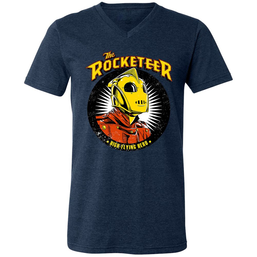 Unisex V-Neck T-Shirt - AAHZVV2L - Heather Navy - 15