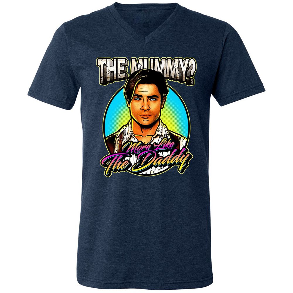 Unisex V-Neck T-Shirt - VYGZNWSP - Heather Navy - 15