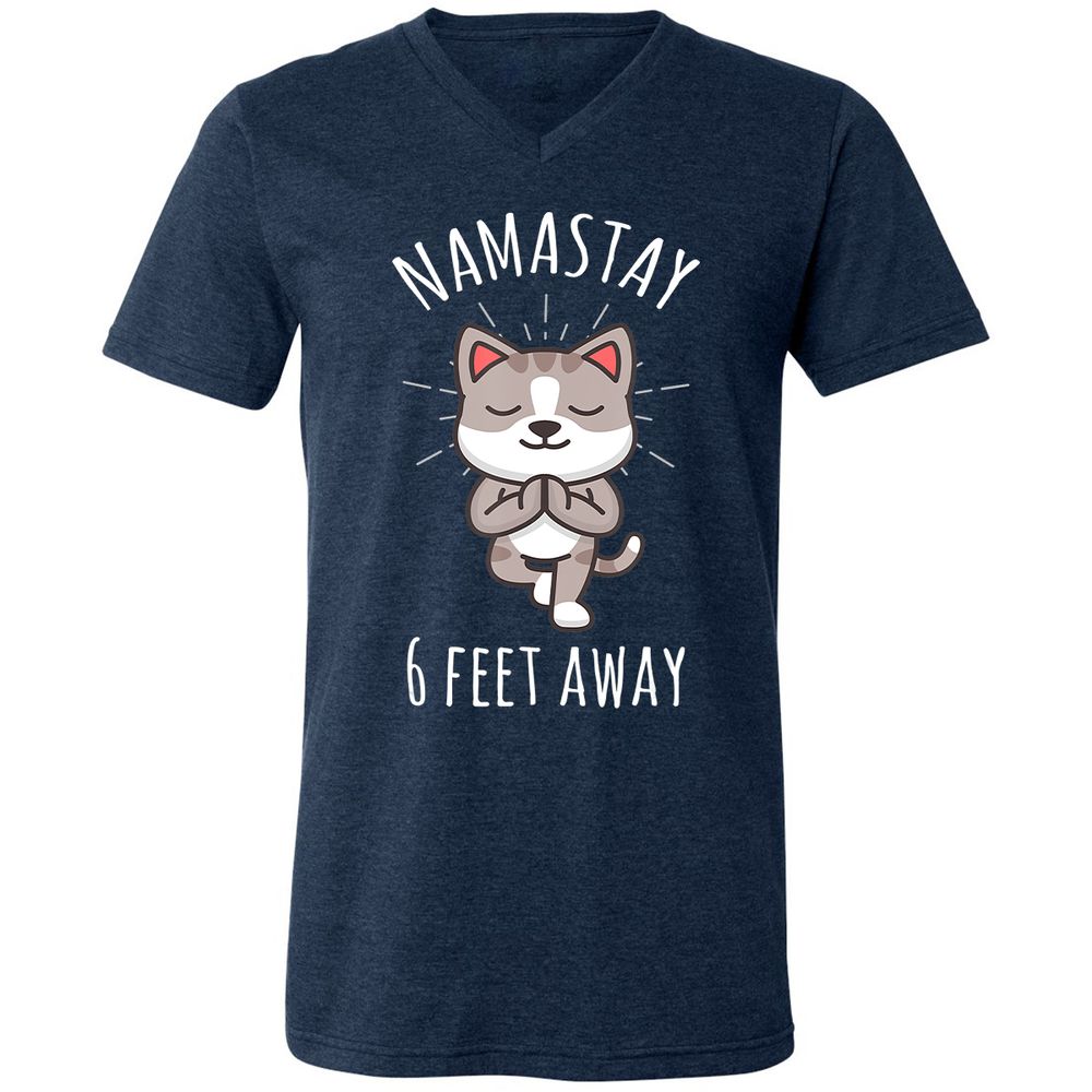 Unisex V-Neck T-Shirt - E3ZS24QX - Heather Navy - 15