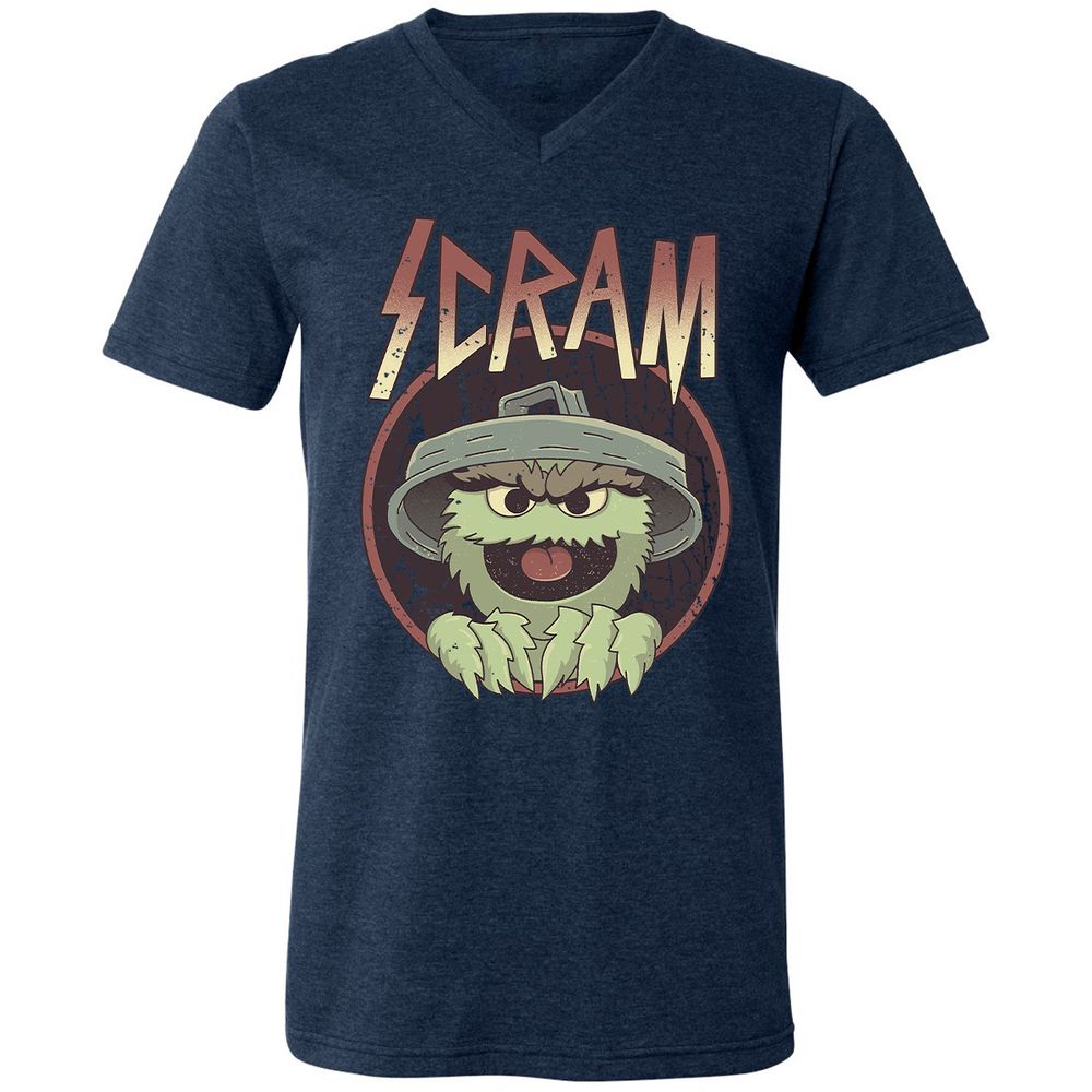 Unisex V-Neck T-Shirt - 6NJ5Y3P1 - Heather Navy - 15