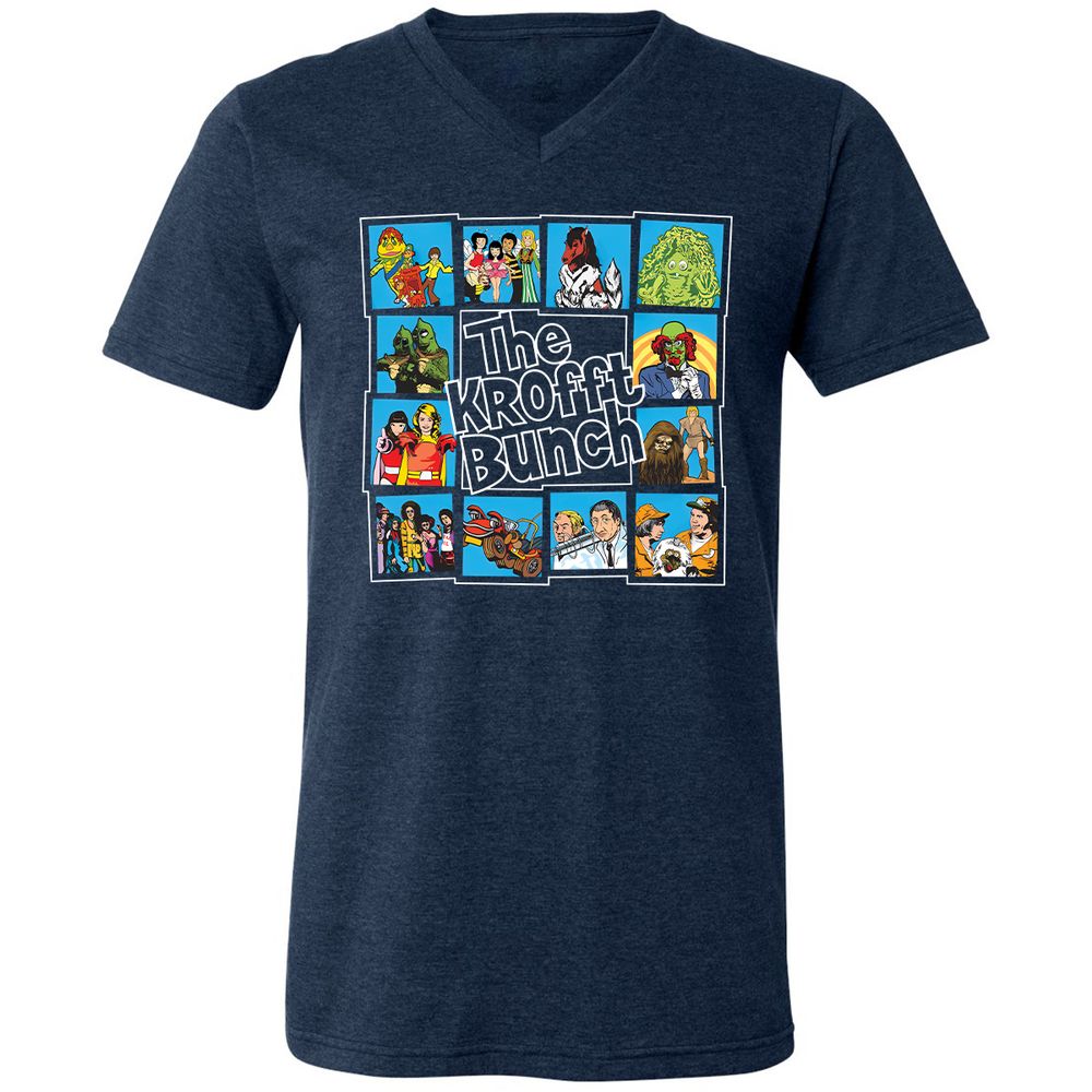 Unisex V-Neck T-Shirt - C388XFBM - Heather Navy - 15