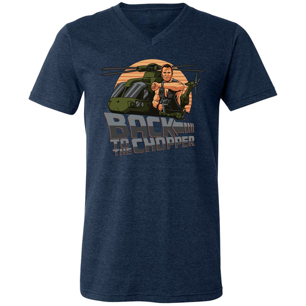 Unisex V-Neck T-Shirt - 2N52J2TX - Heather Navy - 15