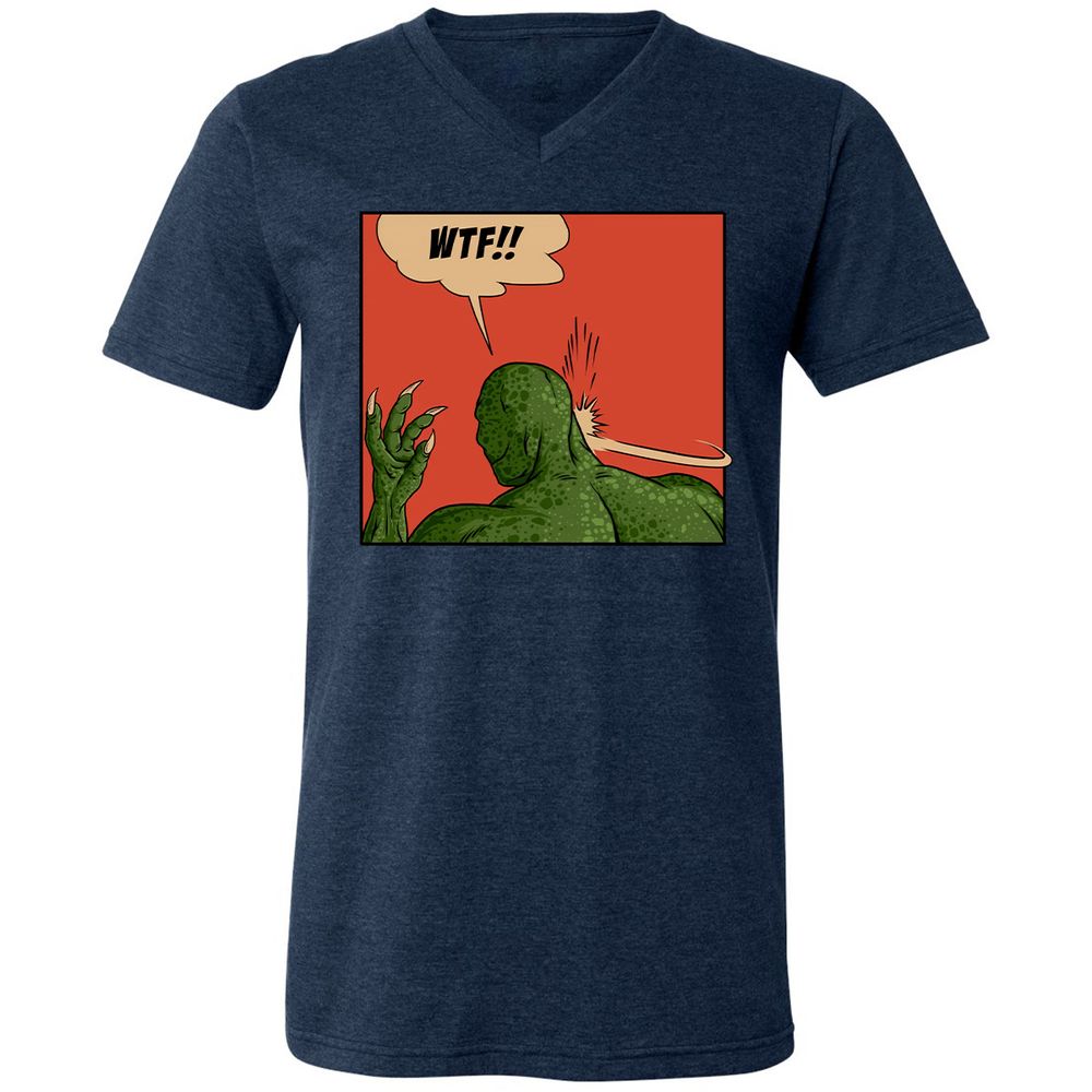 Unisex V-Neck T-Shirt - UXC267KC - Heather Navy - 15