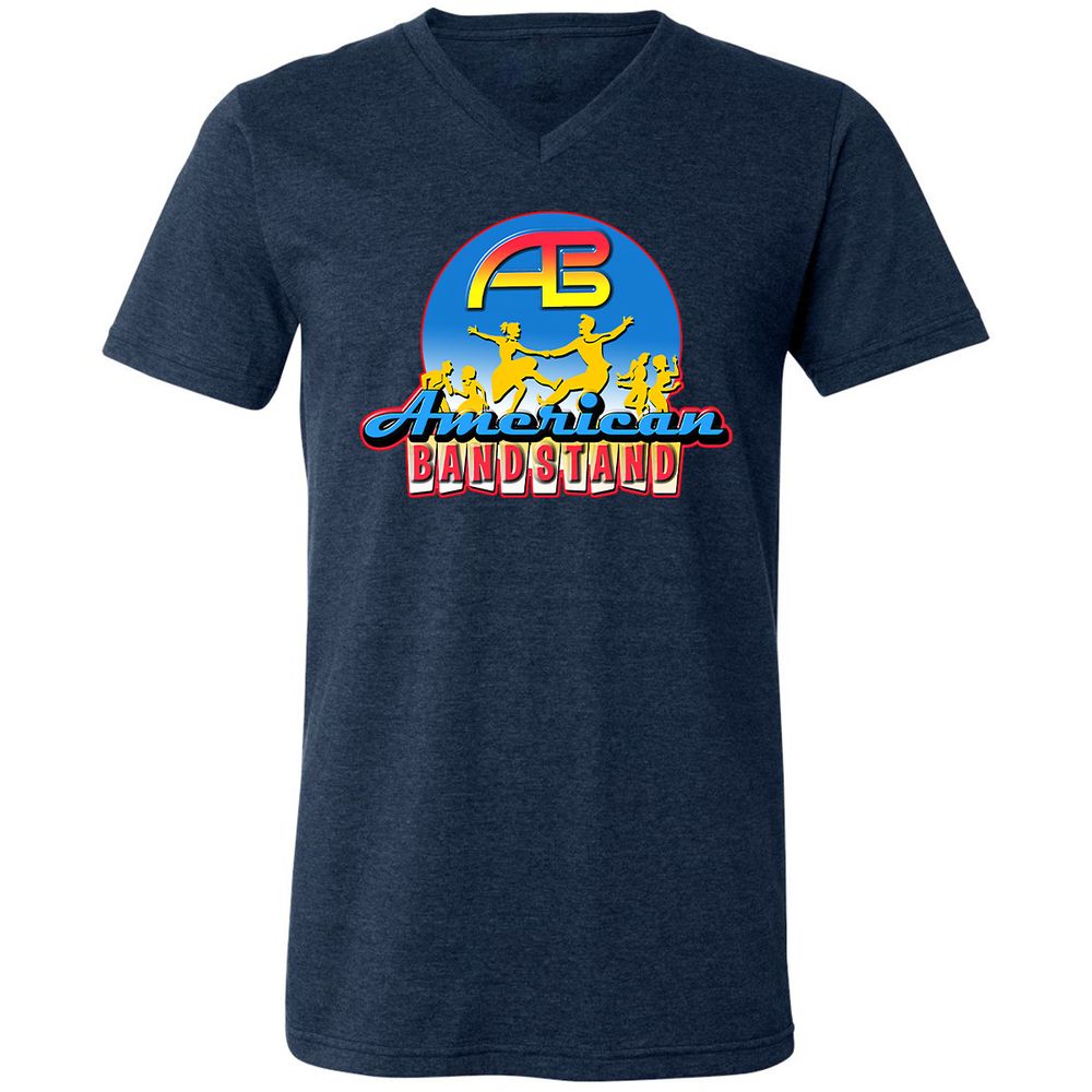 Unisex V-Neck T-Shirt - HS77C7DK - Heather Navy - 15
