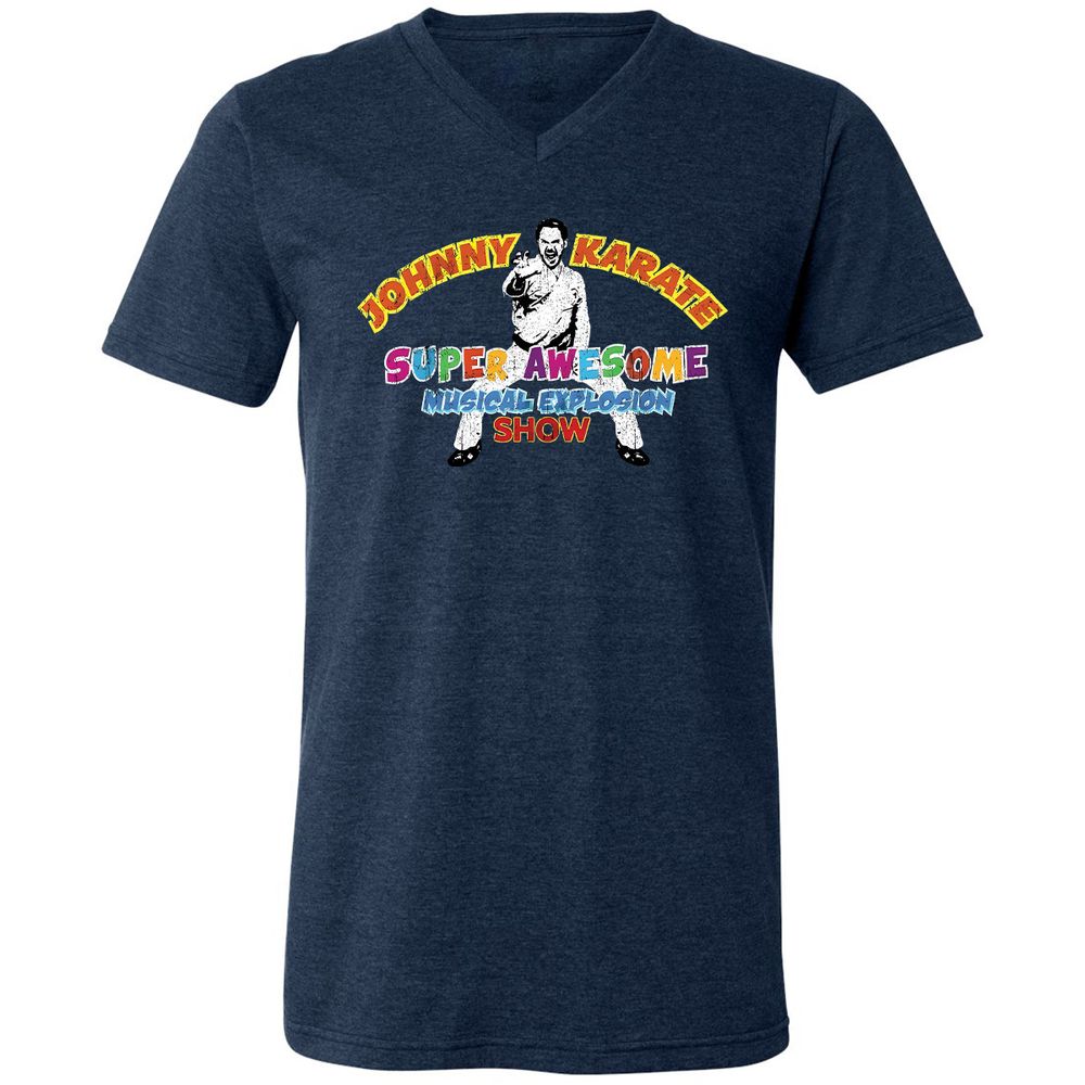Unisex V-Neck T-Shirt - TYRMN8X3 - Heather Navy - 15