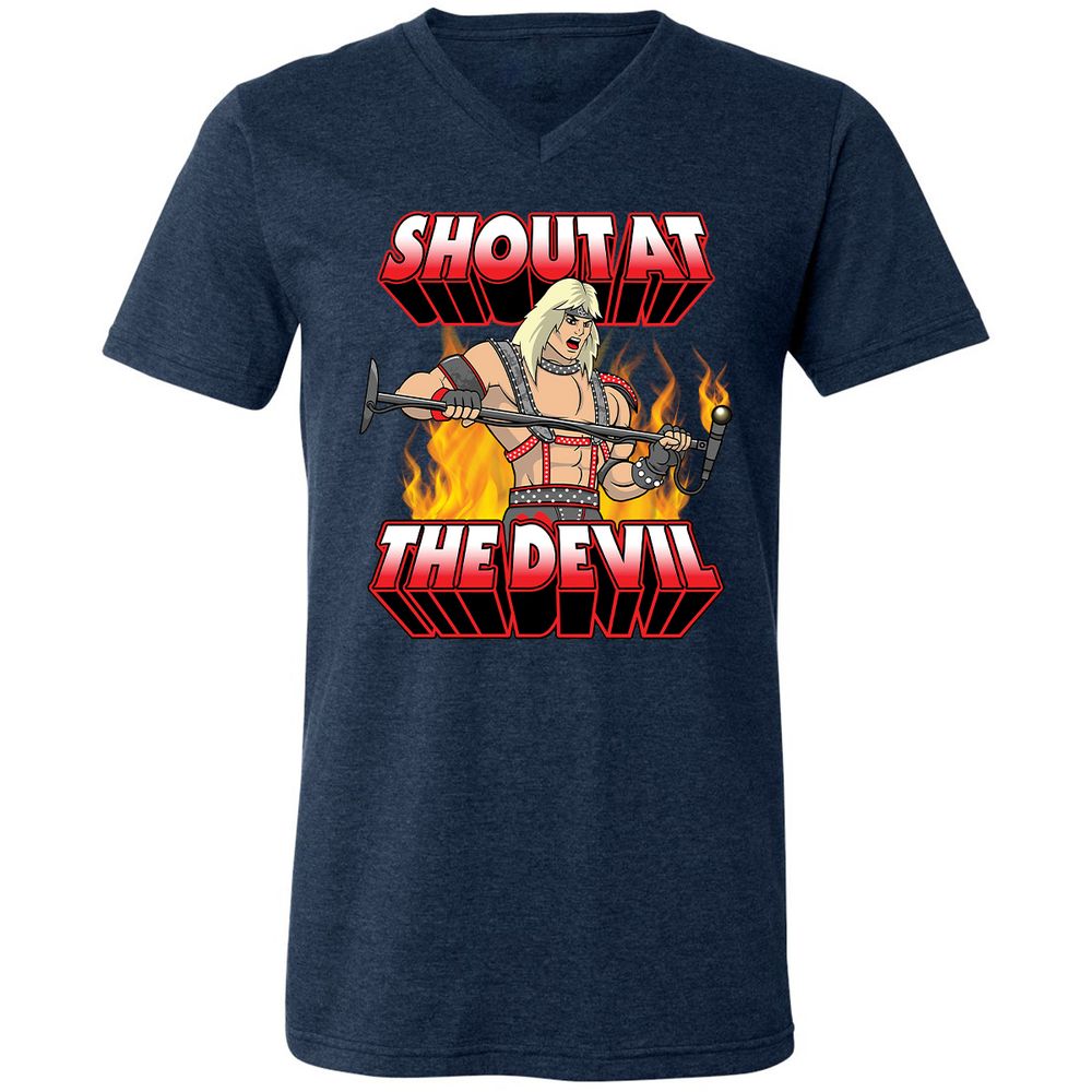 Unisex V-Neck T-Shirt - JLSVPAQG - Heather Navy - 15