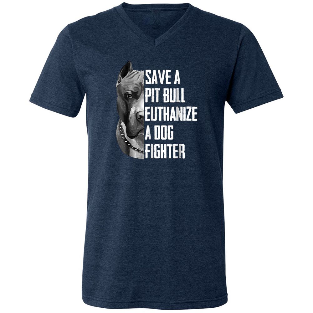Unisex V-Neck T-Shirt - MUPVT1G3 - Heather Navy - 15