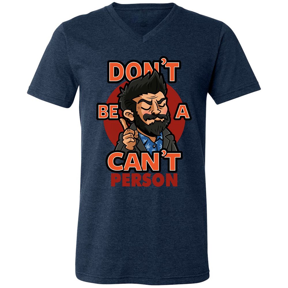 Unisex V-Neck T-Shirt - 92MCXM17 - Heather Navy - 15