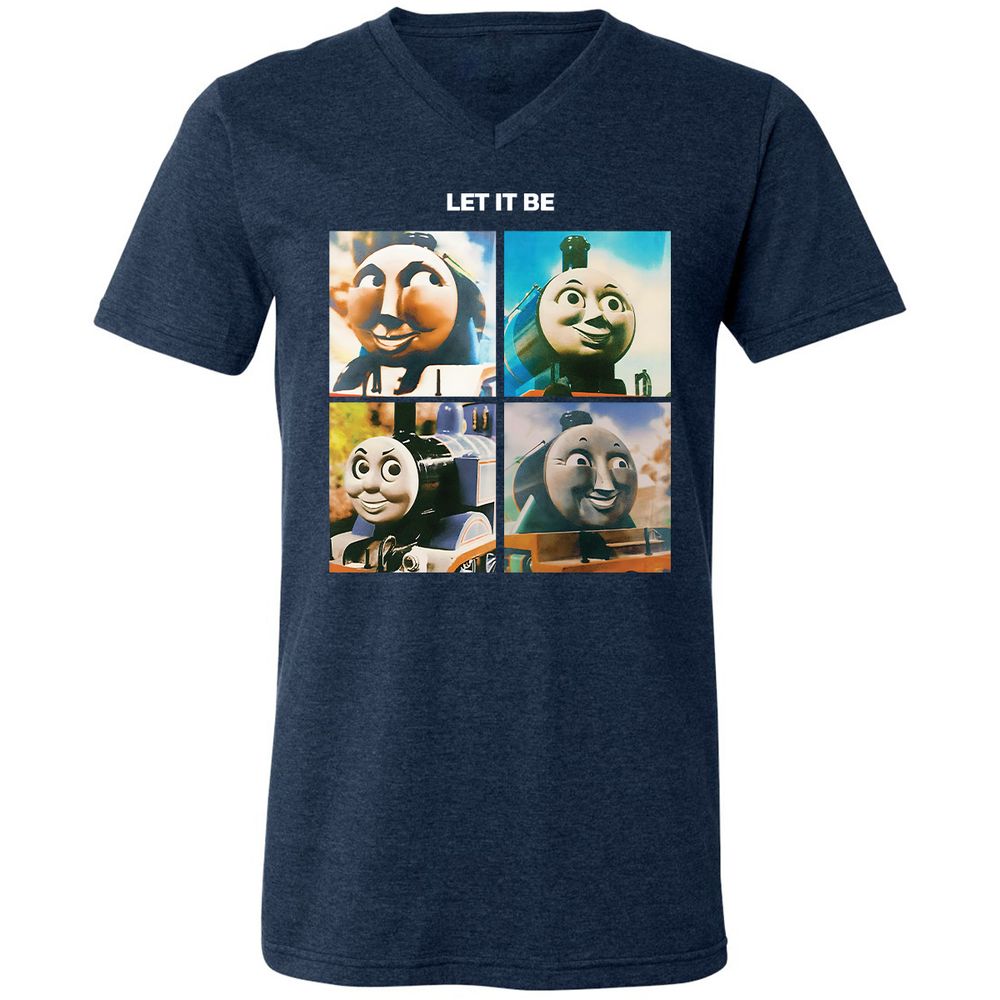 Unisex V-Neck T-Shirt - 72GWQUHN - Heather Navy - 15