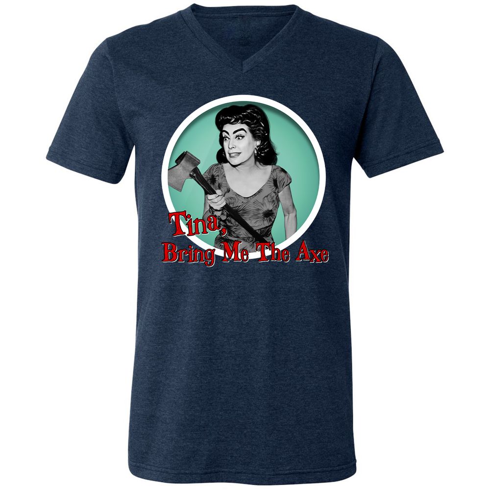 Unisex V-Neck T-Shirt - CN6A69MY - Heather Navy - 15