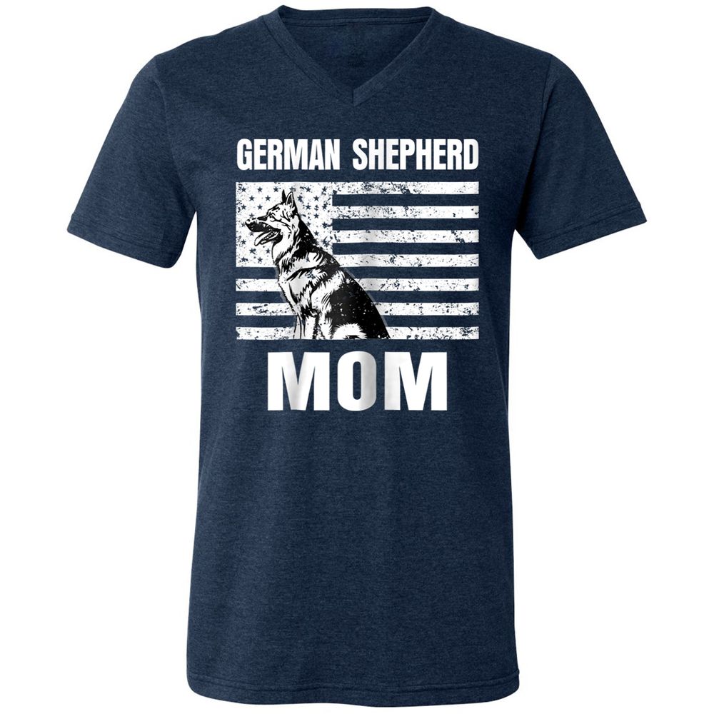 Unisex V-Neck T-Shirt - HZMVDJ22 - Heather Navy - 15
