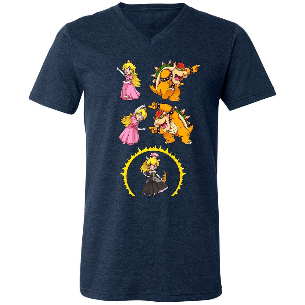 Unisex V-Neck T-Shirt - JT5EX52S - Heather Navy - 15