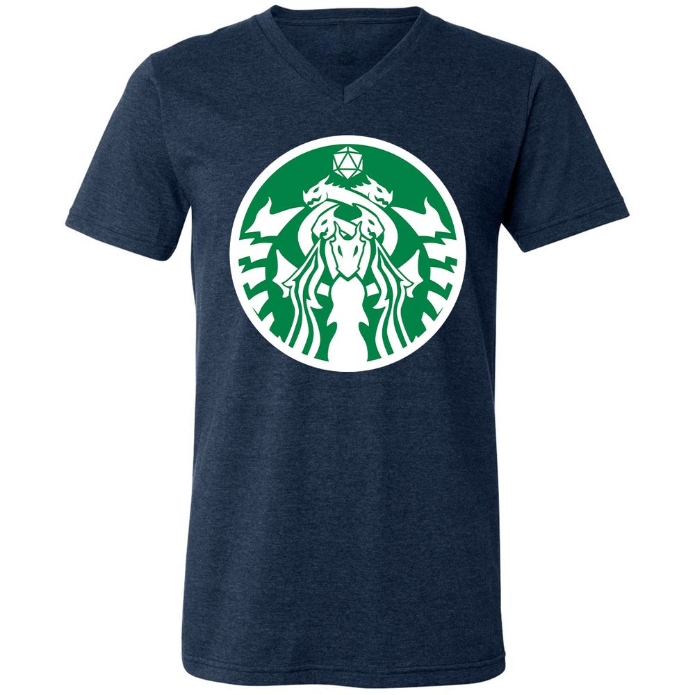 Unisex V-Neck T-Shirt - XXEC85R8 - Heather Navy - 15