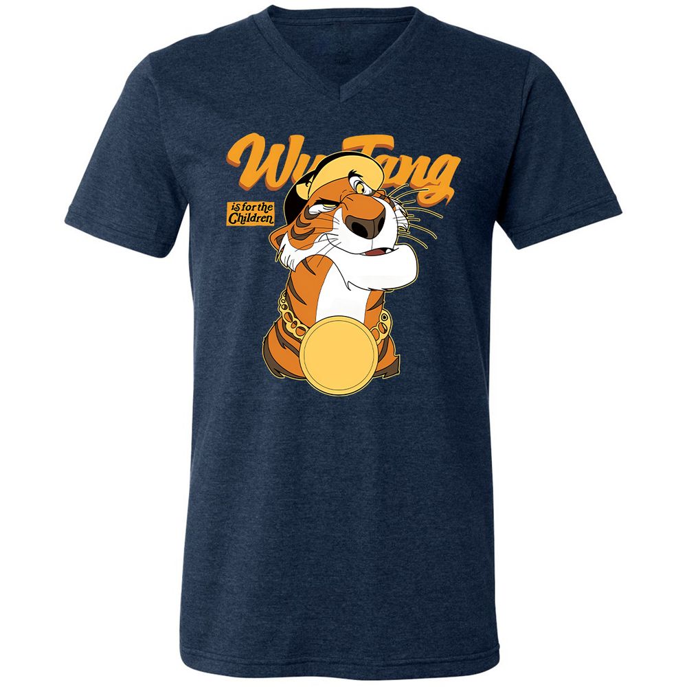Unisex V-Neck T-Shirt - X3W12NF6 - Heather Navy - 15