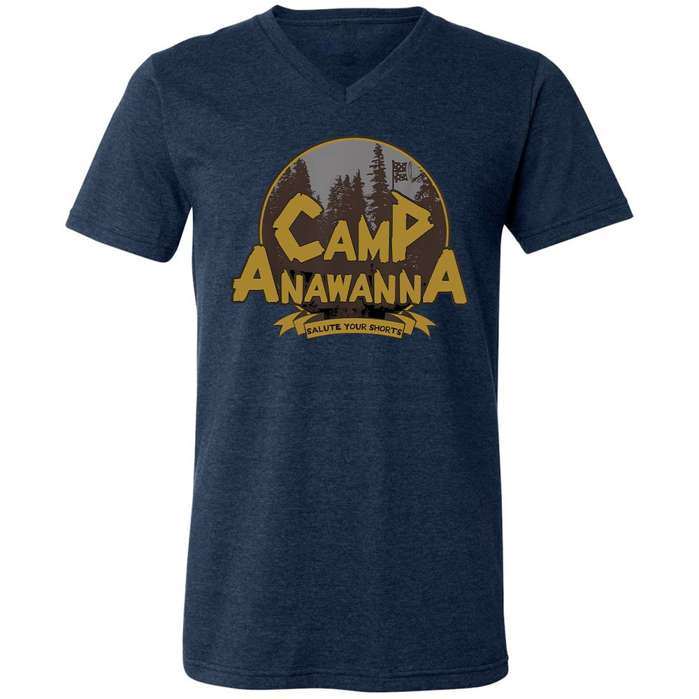 Unisex V-Neck T-Shirt - F4A41ZTT - Heather Navy - 15