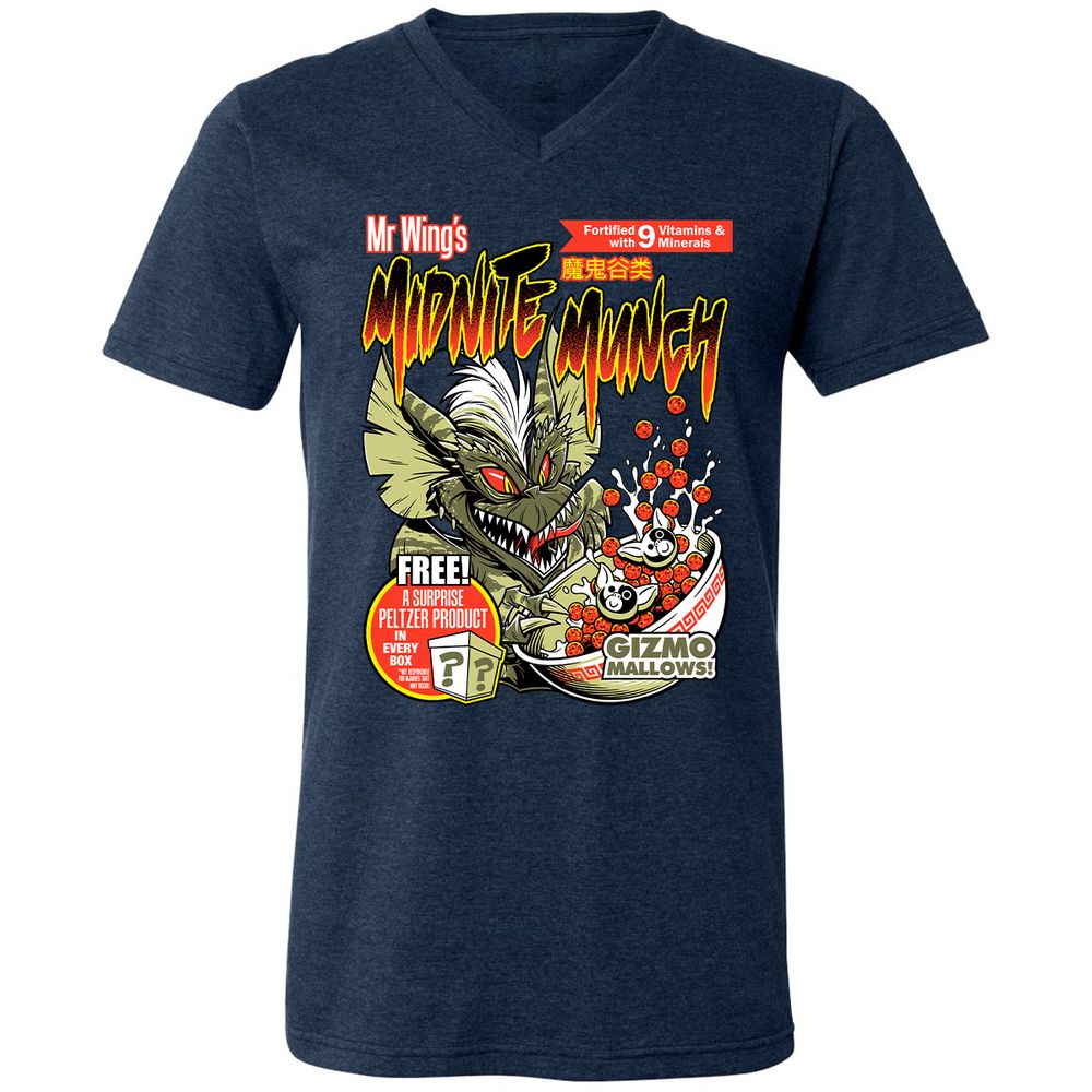 Unisex V-Neck T-Shirt - 8HDSG3DU - Heather Navy - 15