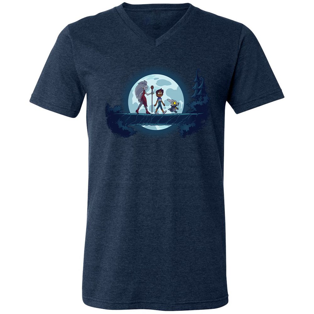 Unisex V-Neck T-Shirt - 18J8VYS6 - Heather Navy - 15