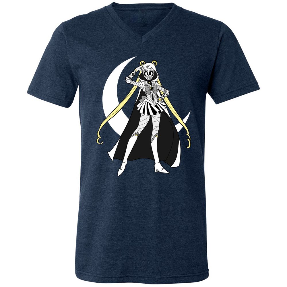 Unisex V-Neck T-Shirt - WGFXUQEW - Heather Navy - 15