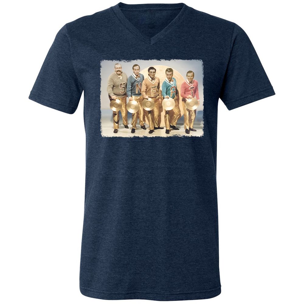 Unisex V-Neck T-Shirt - CCT5EZXX - Heather Navy - 15