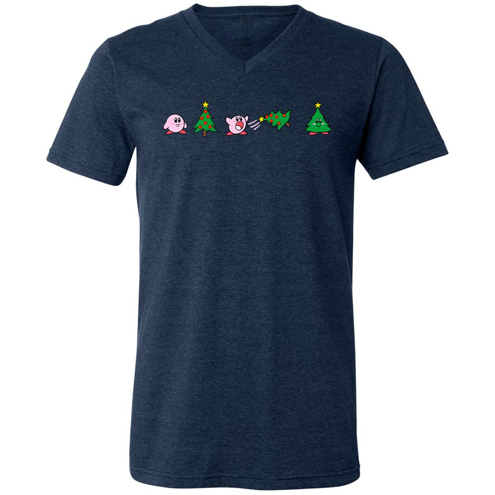 Unisex V-Neck T-Shirt - 2XNGVC66 - Heather Navy - 15
