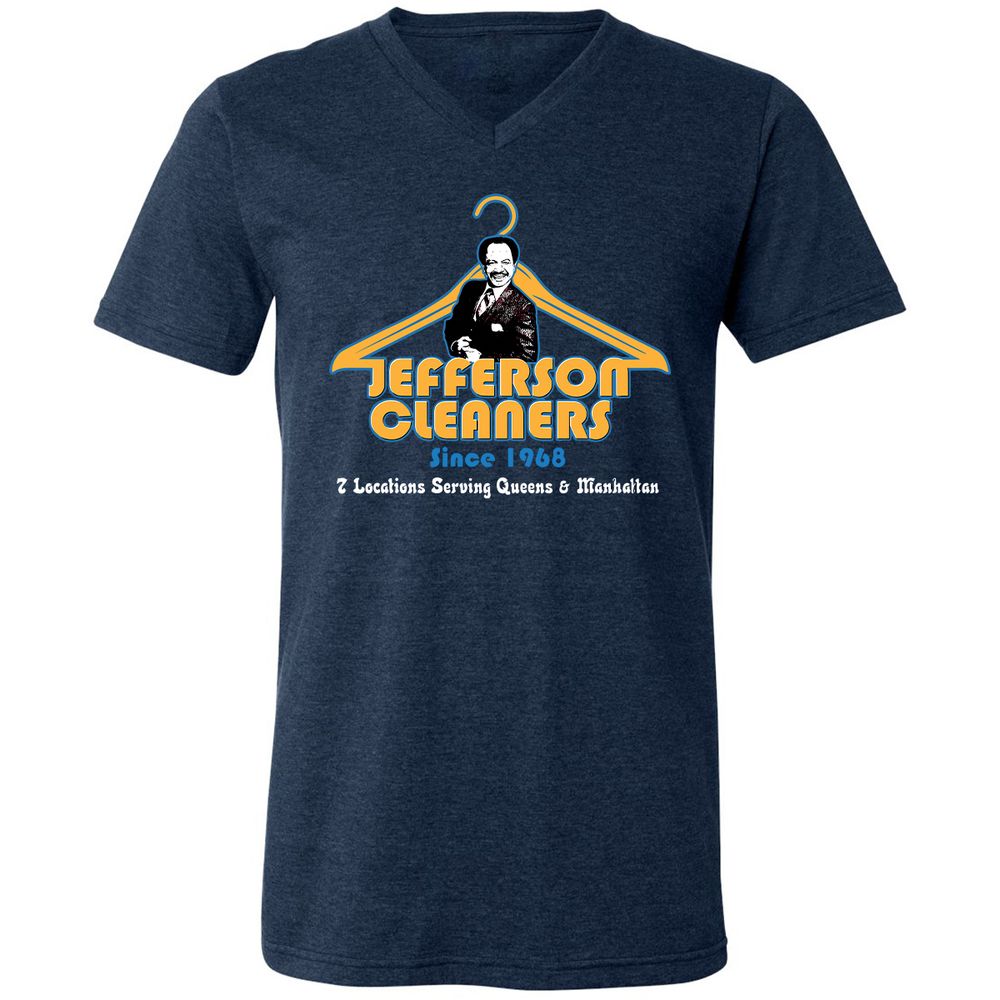 Unisex V-Neck T-Shirt - 49159RS6 - Heather Navy - 15