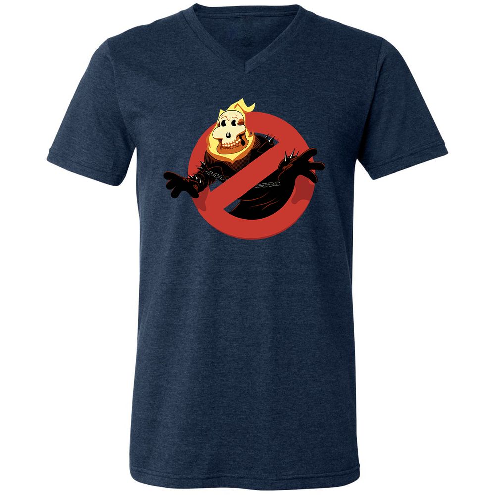 Unisex V-Neck T-Shirt - NDVUBBAZ - Heather Navy - 15