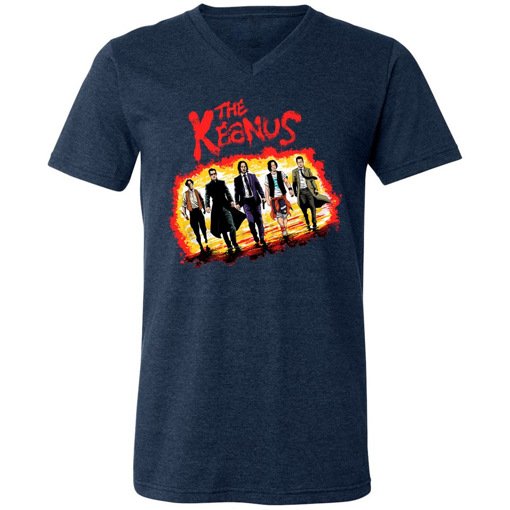 Unisex V-Neck T-Shirt - H3EJ3UFF - Heather Navy - 15