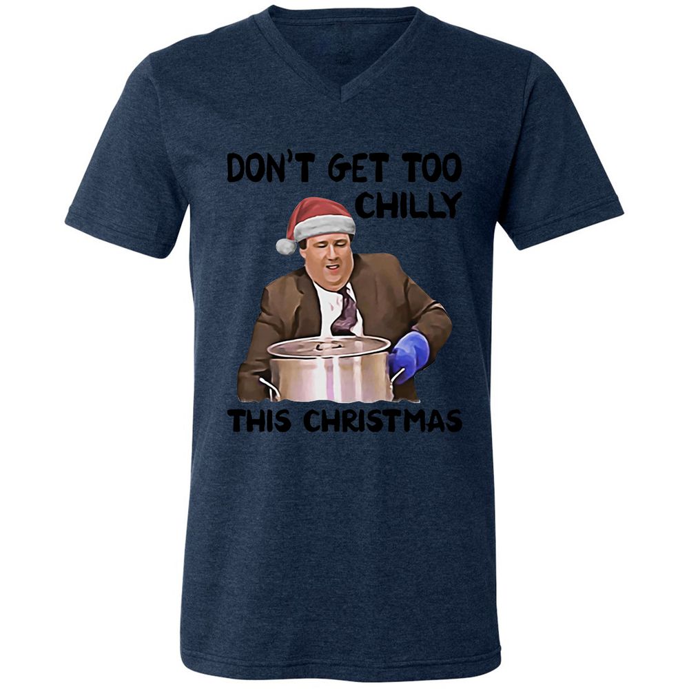 Unisex V-Neck T-Shirt - LZ3EBKAA - Heather Navy - 15