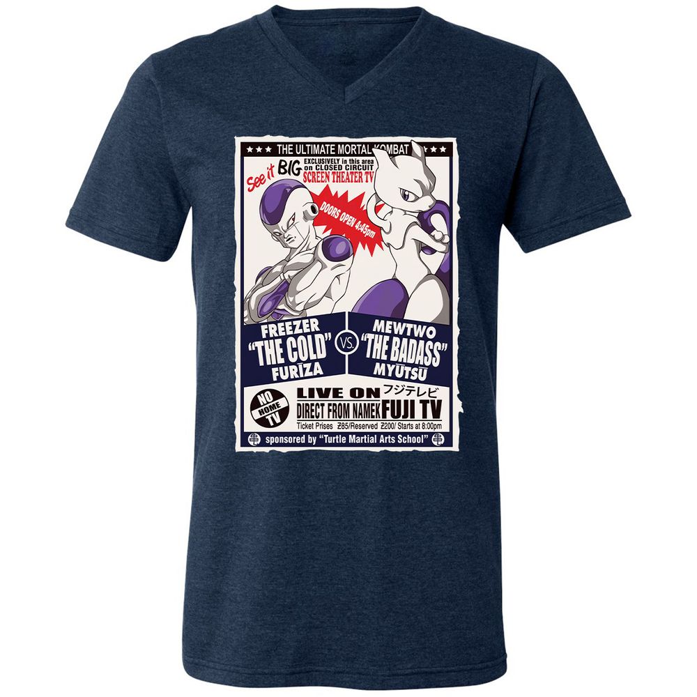 Unisex V-Neck T-Shirt - VLVLHBJ6 - Heather Navy - 15