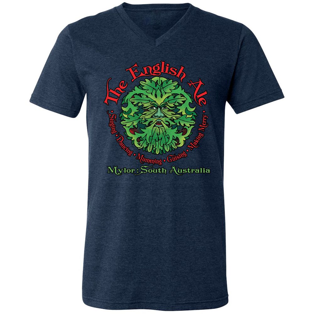 Unisex V-Neck T-Shirt - JDJB7E7Q - Heather Navy - 15