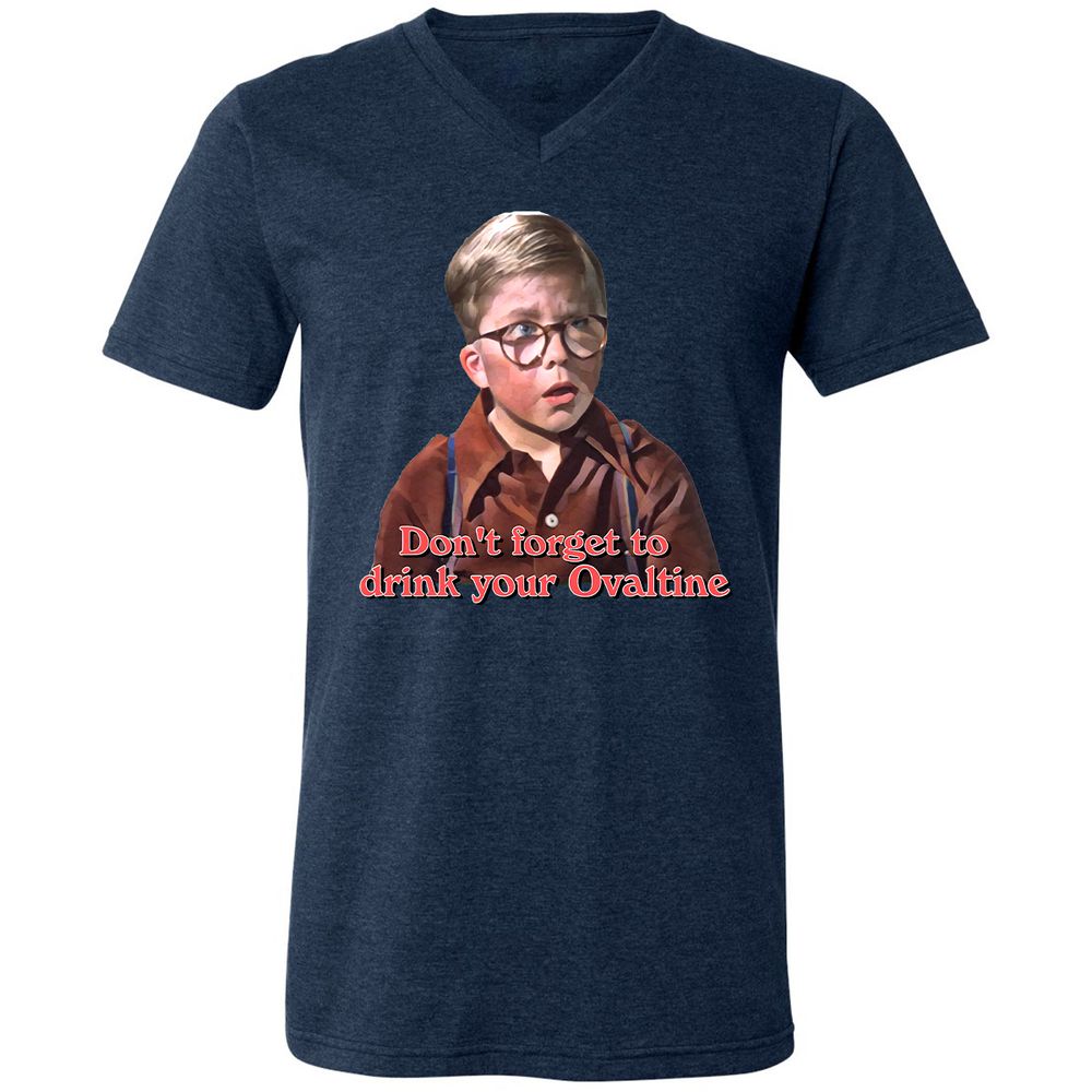 Unisex V-Neck T-Shirt - C8Y5D8T6 - Heather Navy - 15
