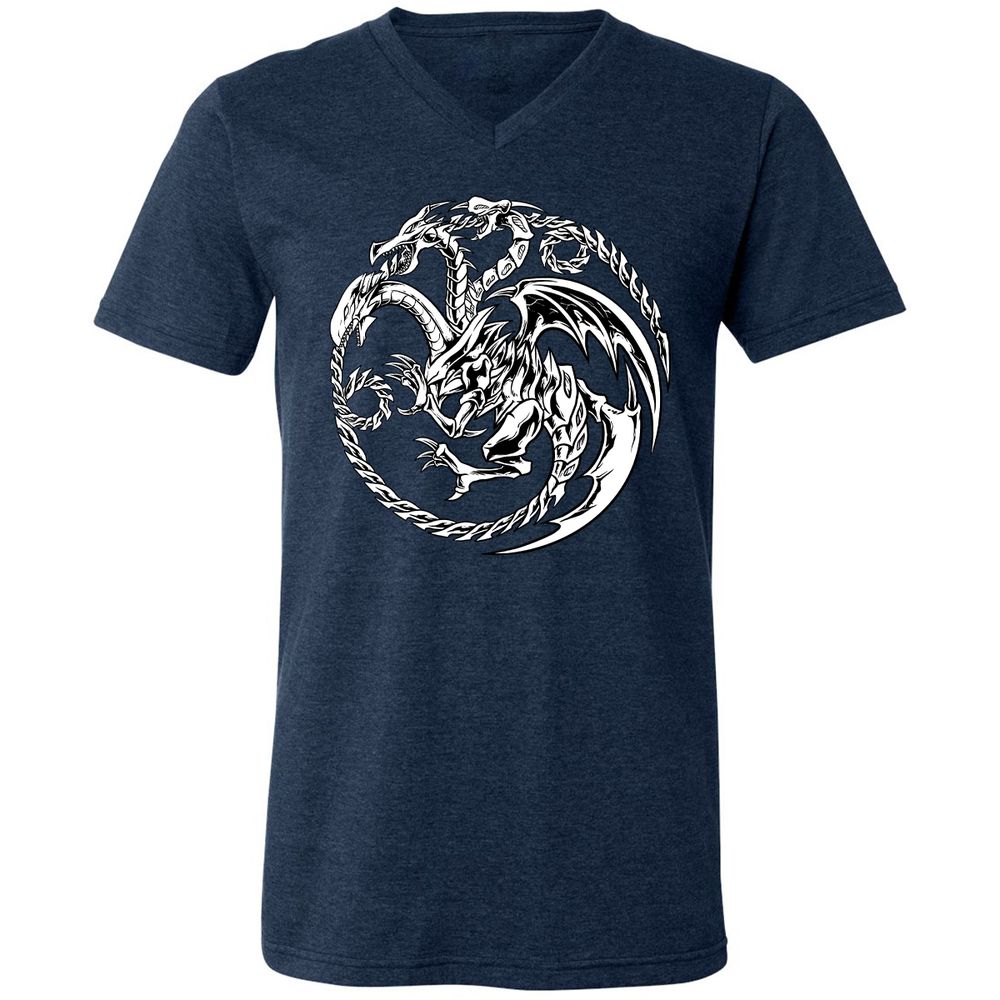 Unisex V-Neck T-Shirt - M55WX51L - Heather Navy - 15