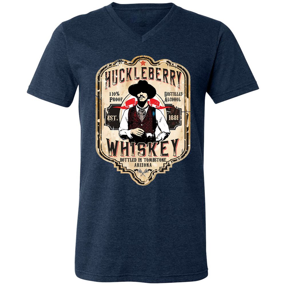 Huckleberry Whiskey Label - Heather Navy - 15
